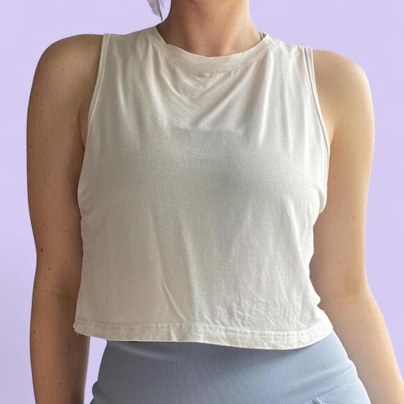 2-for-1 Black & White Crop Tops – Size Medium - Picture 3 of 6